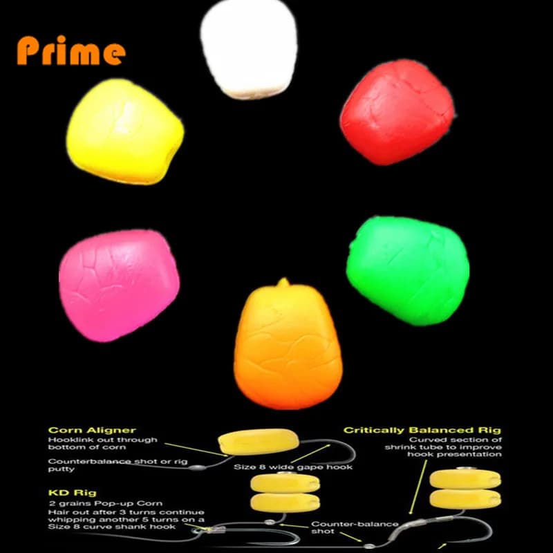 50 pz/lotto Pesca Alla Carpa Mais Galleggiante Esca Artificiale Mais Esche Galleggianti Pop-up Esche Morbide Simulazione Bionica Pop Up Richiamo