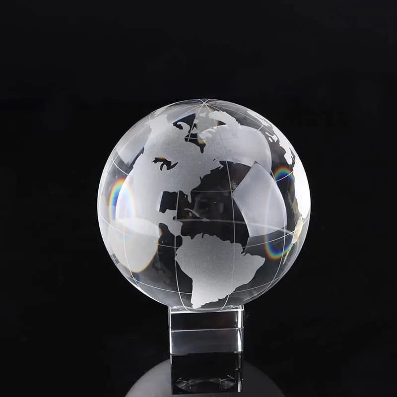 Crystalball fermacarte vetro calcio basket Earth Galaxy miniature Feng Shui artigianato per regali decorazioni per la casa (30/40mm)
