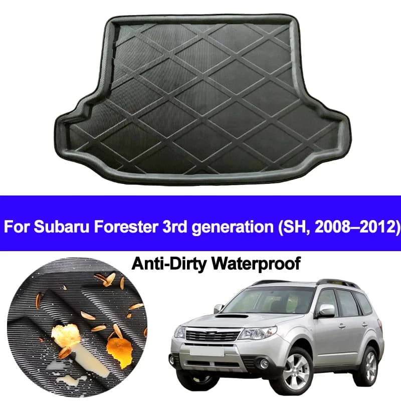 Auto Boot Posteriore Cargo Liner Tronco Pavimento Tappeti Vassoio Tappetini Pad Tappeto Per Subaru Forester 3a Generazione SH 2008 - 2010 2011 2012