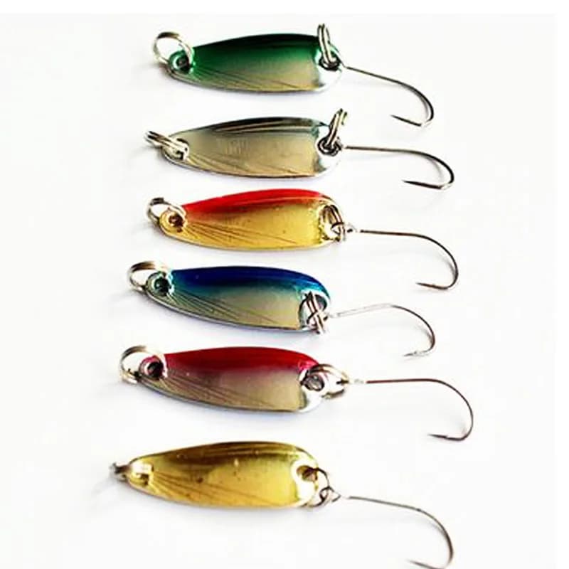 TOMA 10 pz 2.5g cucchiaio da pesca in metallo esche spinner in metallo richiamo trota cucchiaio mini esca wobbler cucchiaio artificiale