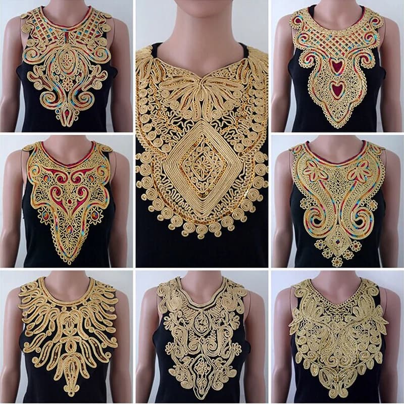 Bellissimo colletto con scollo in pizzo, decorazione in Costume, Applique per abbigliamento fai da te, rifiniture in tessuto di pizzo camicetta, accessori per cucire