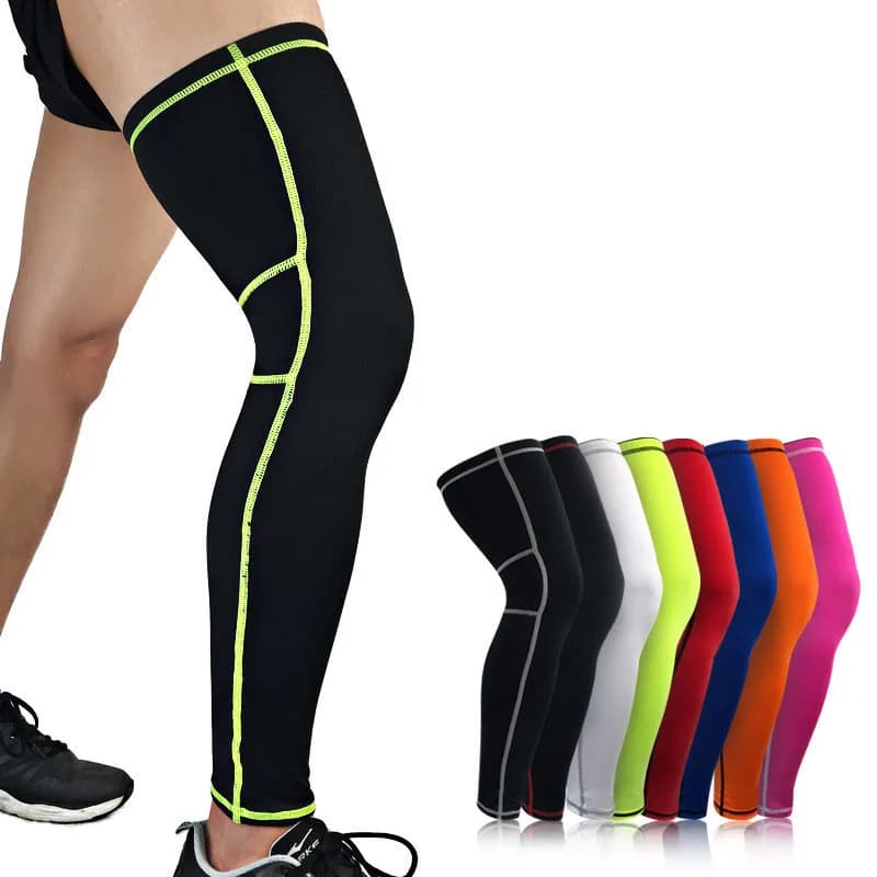 1 pz scaldamuscoli basket Super elastico polpaccio coscia maniche a compressione ginocchiera calcio pallavolo ciclismo 9 colori