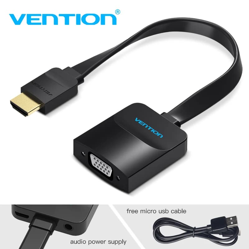 Adattatore Vention da HDMI a VGA Cavo convertitore audio video digitale-analogico 1080p per Xbox 360 PS3 PS4 PC Laptop TV Box Proiettore