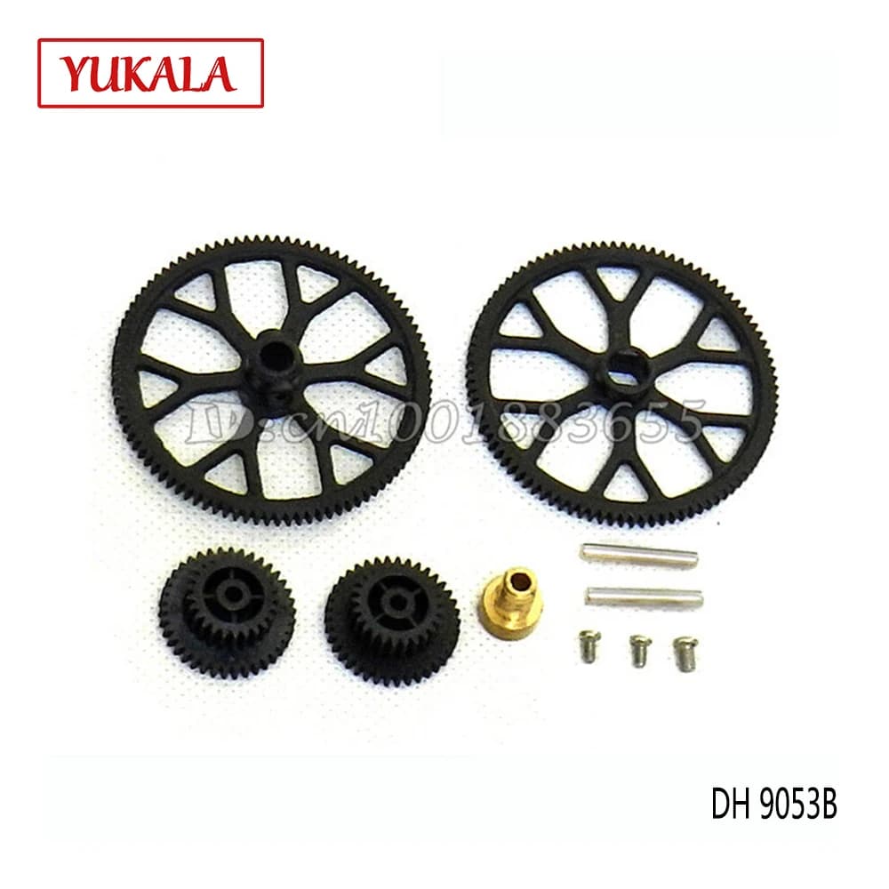 Commercio all'ingrosso/doppio cavallo DH 9053B pezzi di ricambio Top/bottom main gear 9053B-08 per DH9053B RC elicottero dalla fabbrica di origine