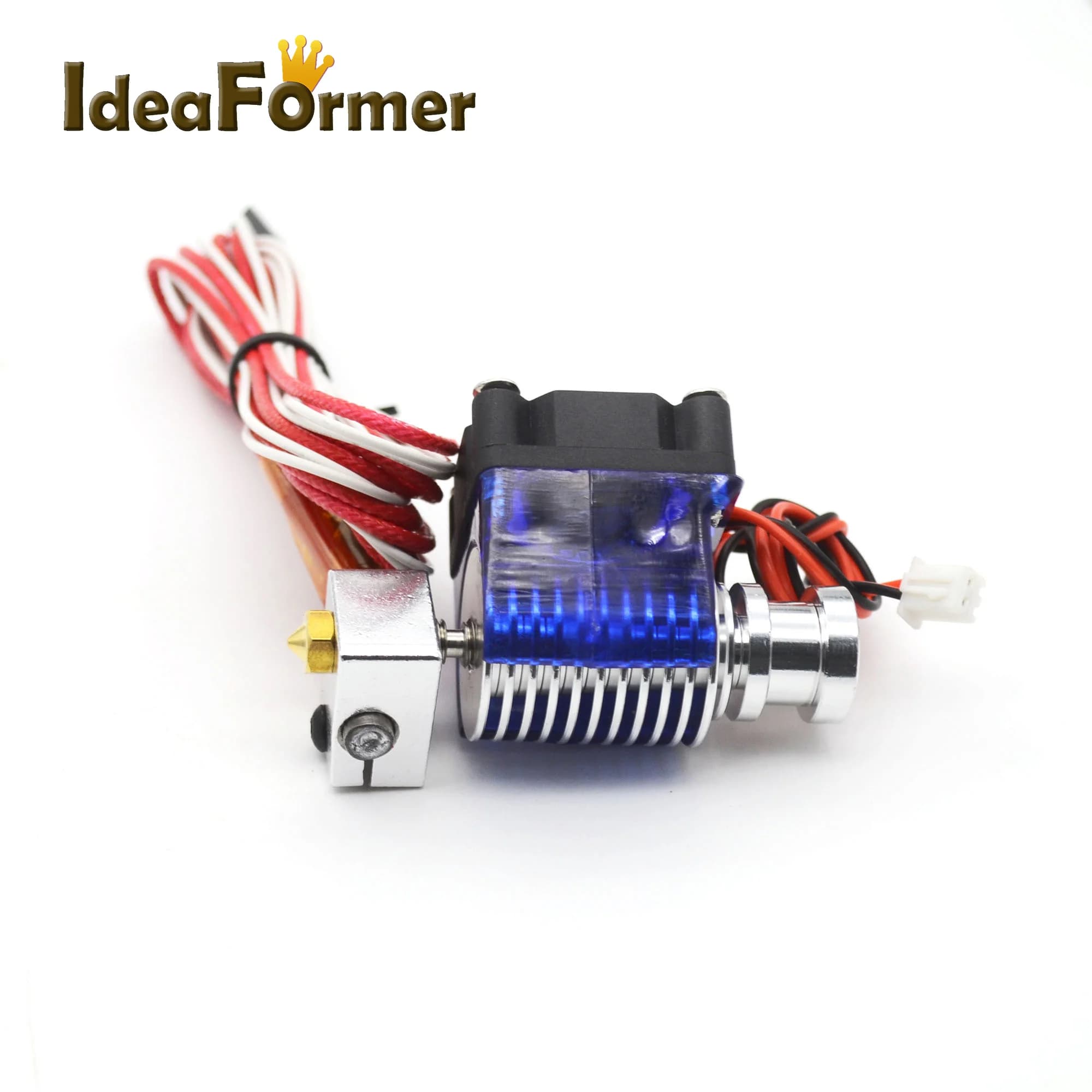 Stampante 3D V6 Wade Hotend J-testa a breve distanza 12V/24V per estrusore da 1,75/3,0 mm con ugello da 0,4 mm e ventola di raffreddamento per RepRap