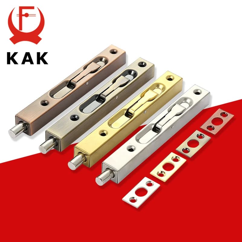KAK Acciaio inossidabile Nascosto Porta Bullone Guardia di sicurezza Chiusura per porta 4/6/8/10 pollici Serratura per porta scorrevole Bagno Bullone Hardware a prova di polvere