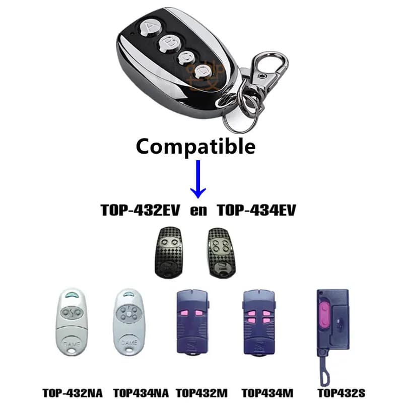 Duplicatore telecomando 433,92 Mhz Copia CAME TOP 432na 432ev 432M 432ee 434na Clonazione per portachiavi universale per porta del garage