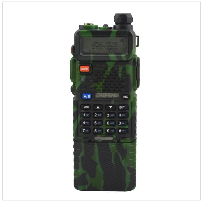 Baofeng UV-5R dualband Camouflage walkie talkie 136-174/400-520MHz two way radio w/auricolare libero e 3800mAh batteria Li-Ion