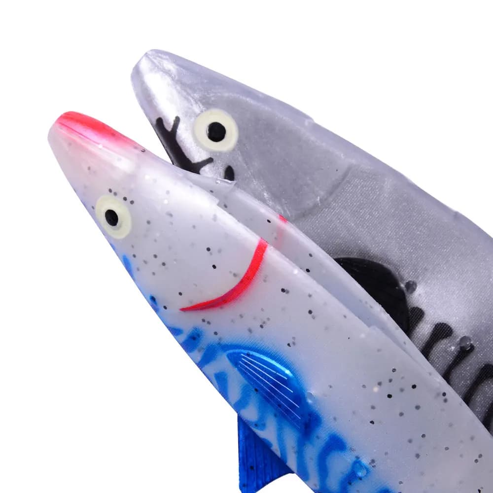 1 pz/mar profondo oceano barca richiamo di pesca 66g 28 cm vuoto stomaco ripper esca in silicone sgombro grande gioco gomma morbida richiamo cappotto