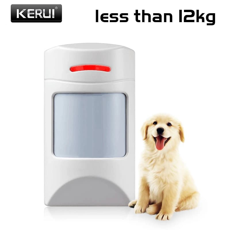 KERUI Sensore PIR IR di movimento wireless per animali domestici immune agli animali domestici Meno di 12 kg Rilevatore di animali domestici 433 MHz per sistema di allarme