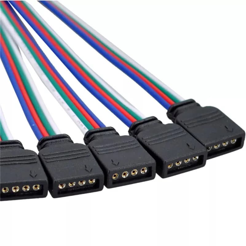 4pin 5pin LED RGB RGBW Strip Light Connettore Maschio e Femmina presa Cavo di collegamento Filo per 5050 RGB RGBW Led Strip light