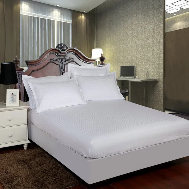 Hotel 100% Raso di Cotone Montato lenzuolo Della Banda Materasso Copertura di Quattro Angoli Con Fascia Elastica 12 Colori