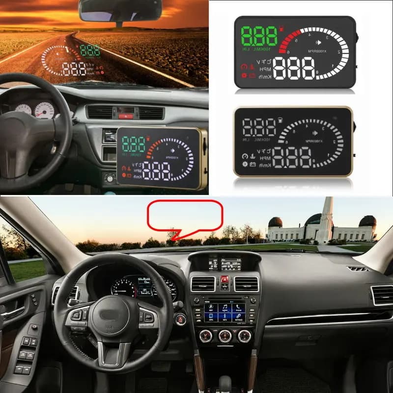 Display Head-Up HUD per Subaru Forester XU Impreza Legacy Outback 2010-2025 - Proiettore Schermo Sicuro / Connettore OBD II