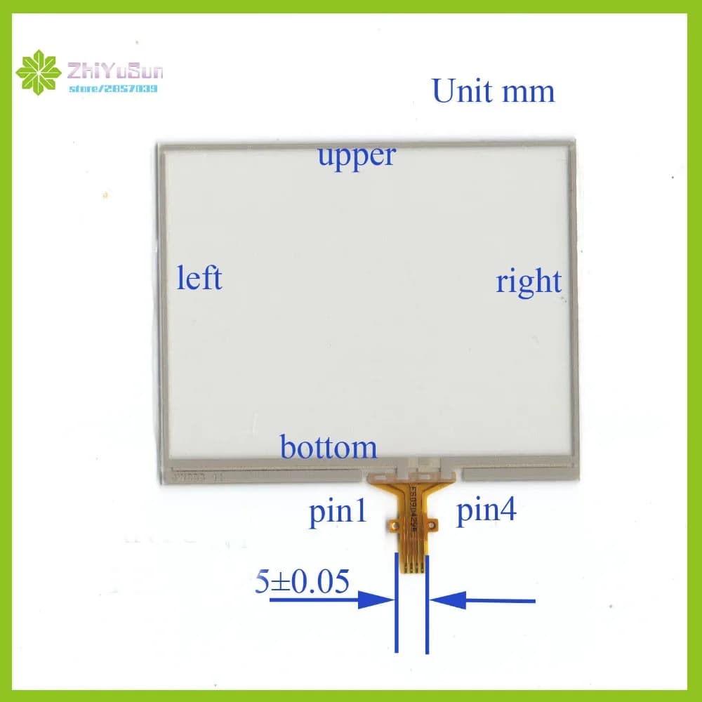 ZhiYuSun per LMS350GF12 LMS350GF08 MP4 touch panel In Vetro da 3.5 "4 Wire Resistive 77mm * 62mm Touch Screen pannello Digitizer