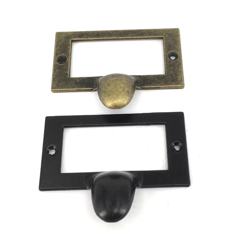 12 PZ 58*46 MM Etichetta Cassetto File Cabinet Pull Handle Supporto di Carta di Nome Tag Ufficio Telaio con Viti