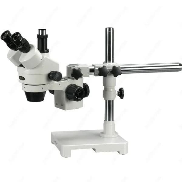 Microscopio Stereo Trinoculare con Zoom Serie SM-3 di AmScope 3.5X-45X su Supporto a Braccio Singolo