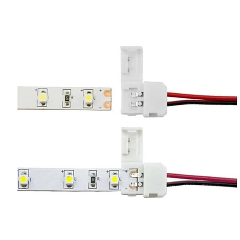 50pcs 100pcs Led Connector 2Pin 3Pin 4Pin 5Pin Connector Cable For 8mm 10mm 12mm WS2811 WS2812B 5050 RGB RGBW LED Strip Light
