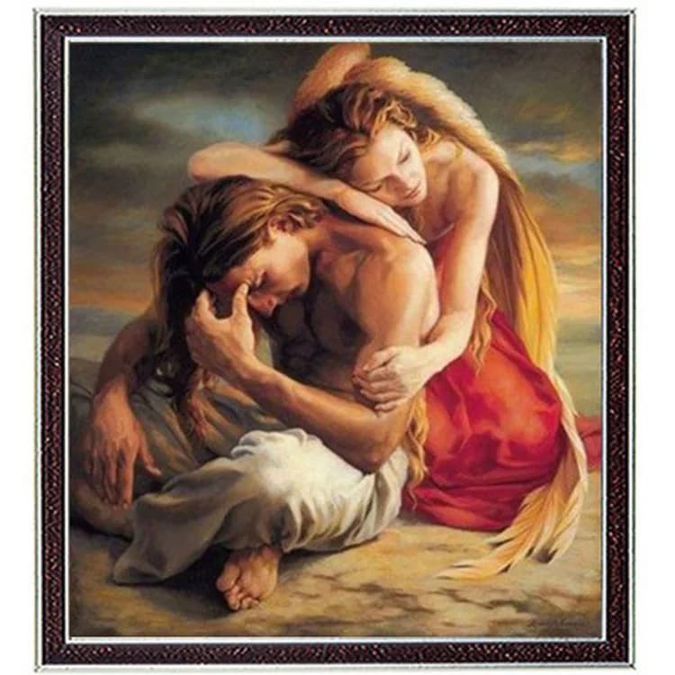 Ricamo, punto croce fai da te 18CT14CT, set per kit da ricamo, ritratto Risveglio dell'anima Contati Punto croce Decor Artigianato