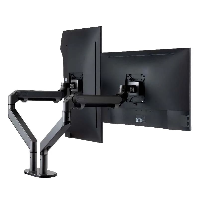 2018 nuovo OZ-2 10-32 "pressa d'aria puntone a gas inclinabile lcd supporto da tavolo girevole 2-8KG doppio monitor supporto da tavolo con morsetto passacavo base