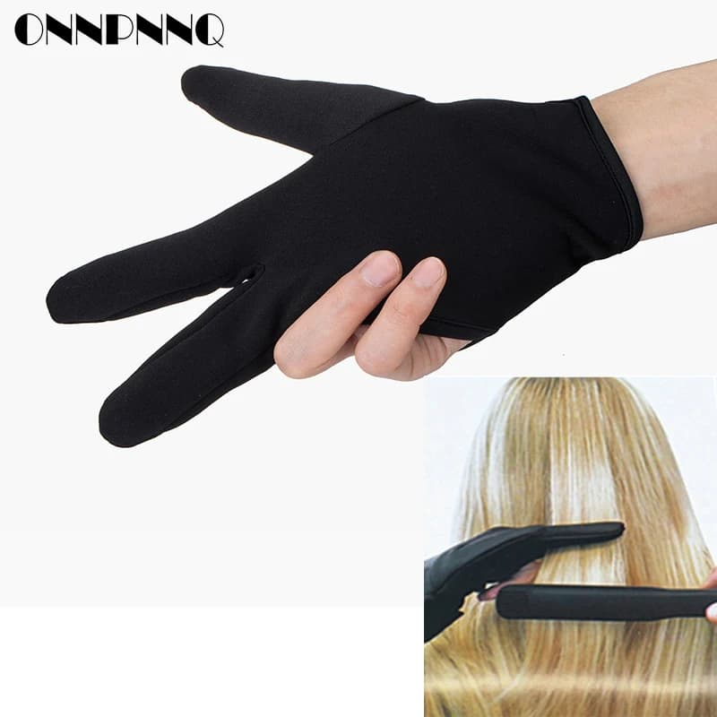 Three-tip anti-warm dressing glove for flat iron hairdresser heat-resistant hair straightening glove curler Styling domestic gloves