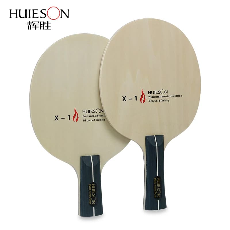 Wooden ping pong blade in Huieson-5 layers, lightweight and non- bouncing blade for ping pong students, Entry Level racket, X1