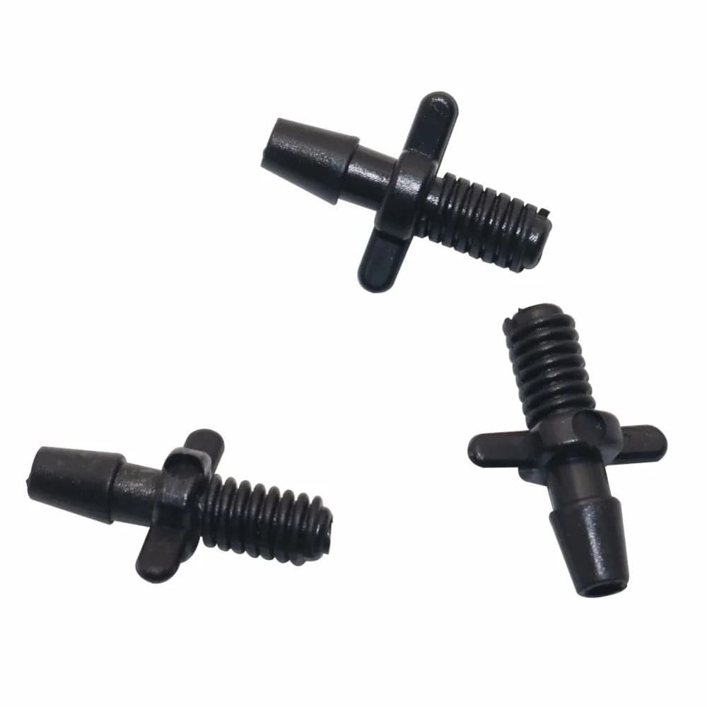 50 pz 3/5 mm tubo connettore spinato doppi modi 5 mm filettatura micro irrigazione gocciolamento articoli accessori per tubi flessibili