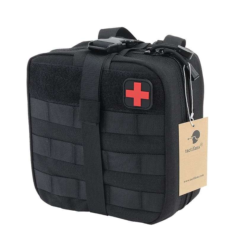 TACTIFANS Borsa di pronto soccorso Borsa per cerotti Molle Hook and Loop Anfibio Kit medico tattico EMT Emergenza EDC Sopravvivenza a strappo IFAK