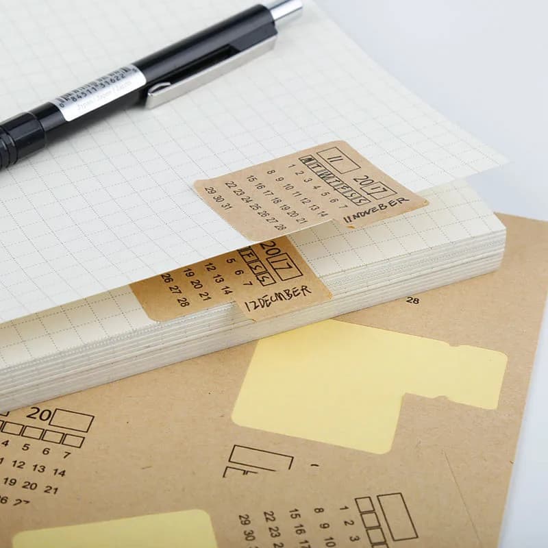 Undated Calendar Stickers 2025 2026 - Category Search Bookmark Diary Decoration Planner Mark for Notebook Index