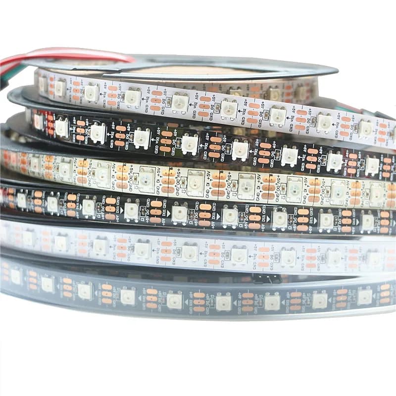 0.5m 1m 2m 3m 5m 5050 RGB di Colore Completo LED Pixe Striscia ws2812b WS2812 2812b HA CONDOTTO La Striscia DC5V controllo Intelligente Pixel Ha Condotto La Striscia 60leds/m