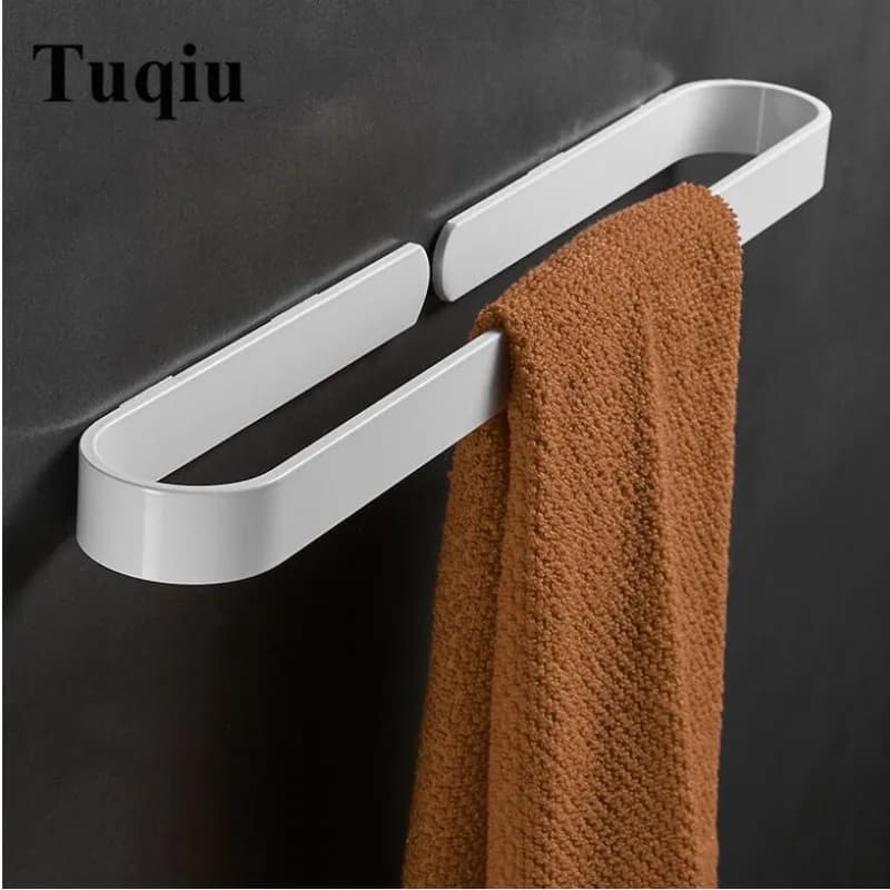 Chiodo di trasporto di Alluminio Solido Asciugamano bianco Barra di Tovagliolo Tovagliolo Singolo Rack Bagno bianco Opaco Porta Asciugamani 30/40/50 /60 cm