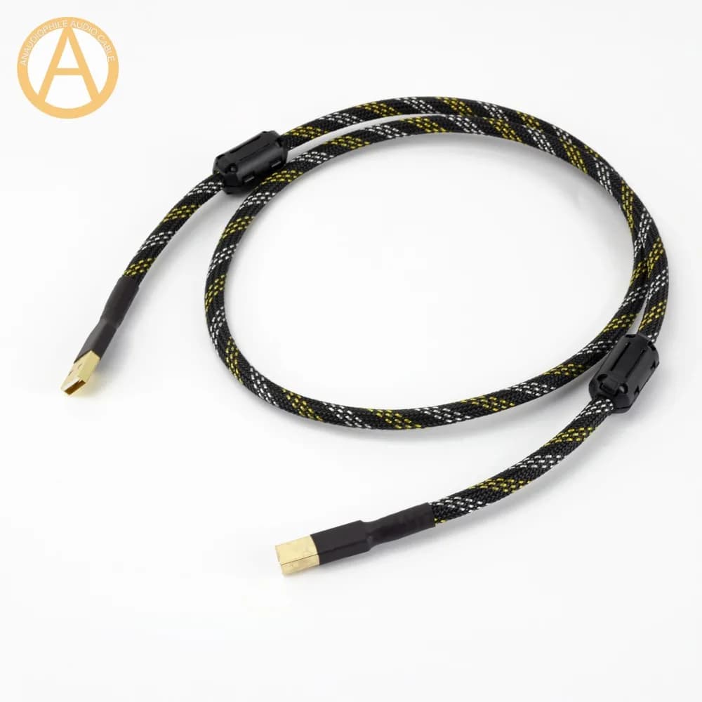 ANAUDIOPHILE Cavo USB HIFI Professionale Tipo A A B Cavo audio dati HD per DSD DAC PC Laptop Amplificatore NAS