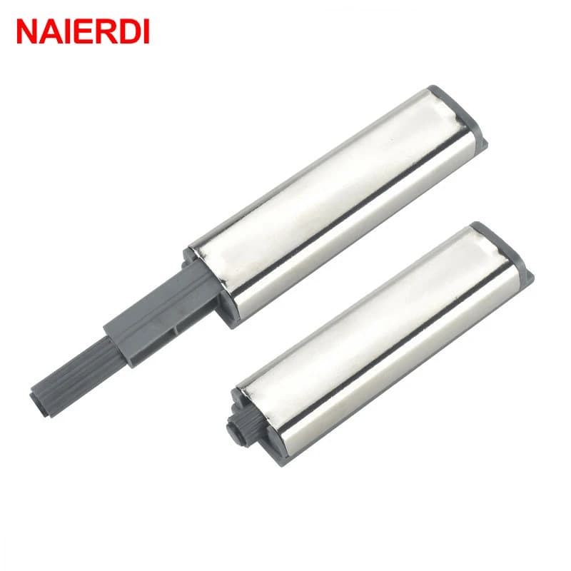 NAIERDI Porta Fermacorda e ganci Fermo per armadio In Acciaio Inox di Spinta per Aprire Touch Serrande Buffer Soft Tranquilla Vicino Ferramenta per mobili