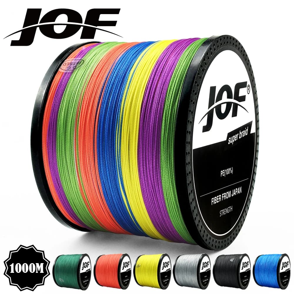 JOF 300M 500M 1000M 8 Wires 4 Wires 18-88LB PE Fishing Wire Mesh Multifilament Super Strong Fishing Line Japan Multicolor
