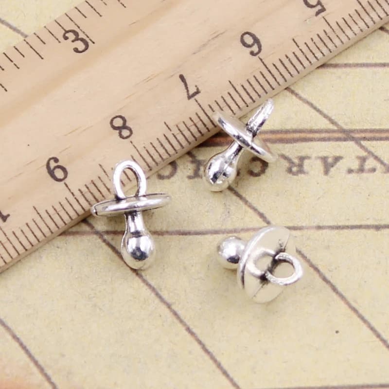 20 pz Charms Baby ciuccio Binky massaggiagengive 13x10x10mm bronzo tibetano argento pendenti di colore antico fare mestiere fatto a mano fai da te