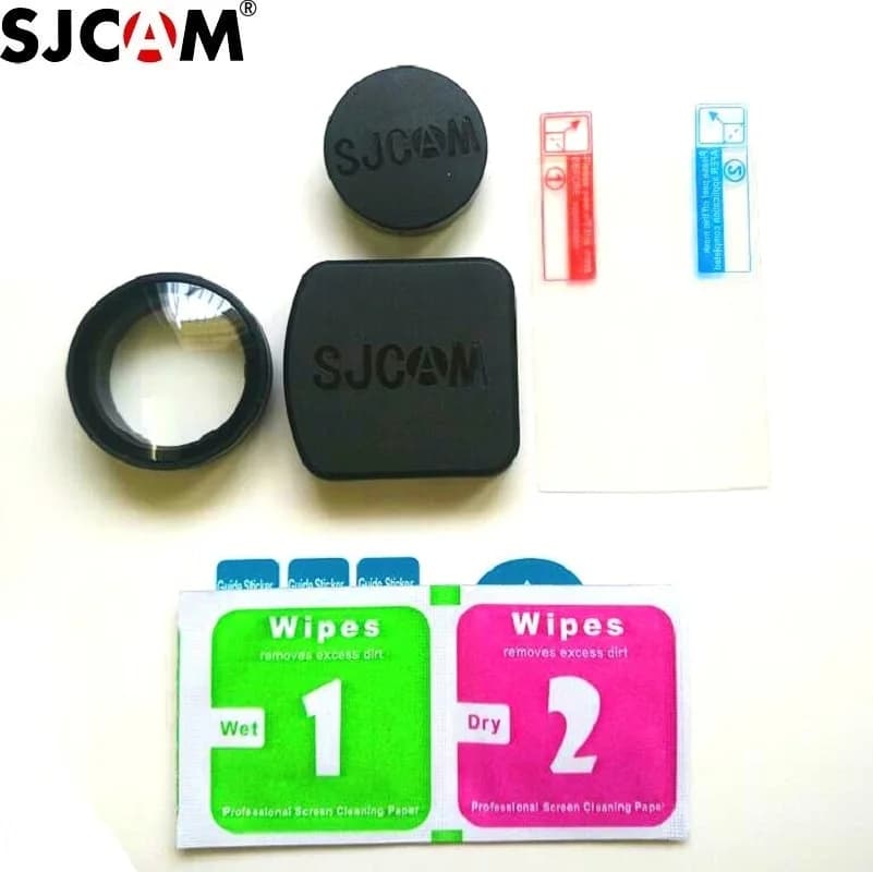 Accessori SJCAM originali protezione dello schermo LCD pellicola protettiva copertura del cappuccio dell'obiettivo vetro filtro UV corda di sicurezza per fotocamera Legend SJ6