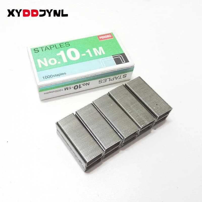 1 scatola Argento Grapadora Grapas Grapas Cancelleria per ufficio Graffetta No.10 Forniture per rilegatura Graffette normali Tapetool in metallo