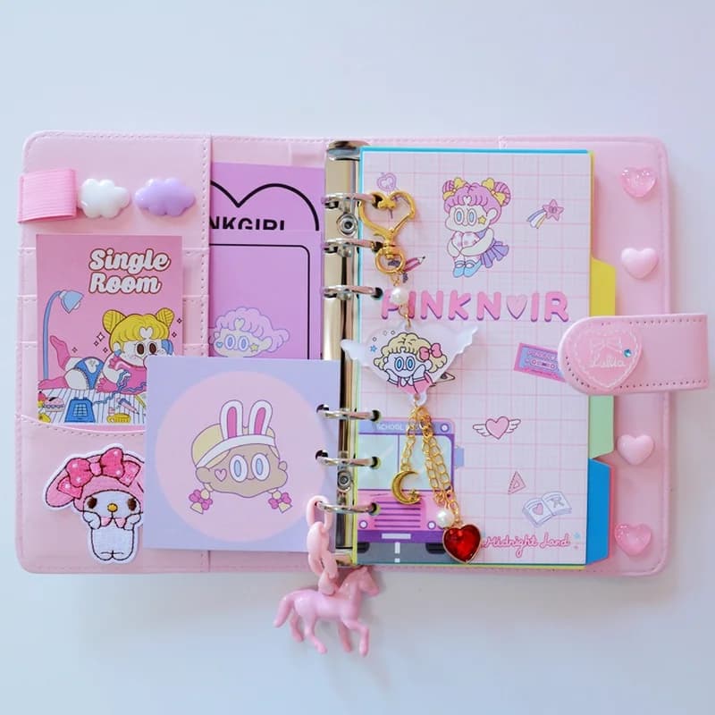 MIRUI Cute Kawaii A6 Notebook Macaron Leather DIY Loose-leaf Journal Diary Spiral Time Planner Agenda Organizer Stationery Gift