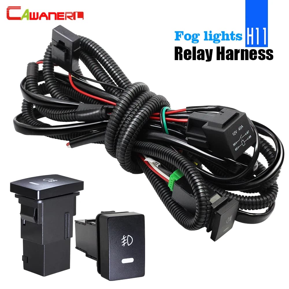 Cawanerl Luce di Nebbia Cablaggio H11 Presa Filo + Interruttore con indicatore LED A Relè Per Toyota Corolla RAV4 Lexus RX GS ES È