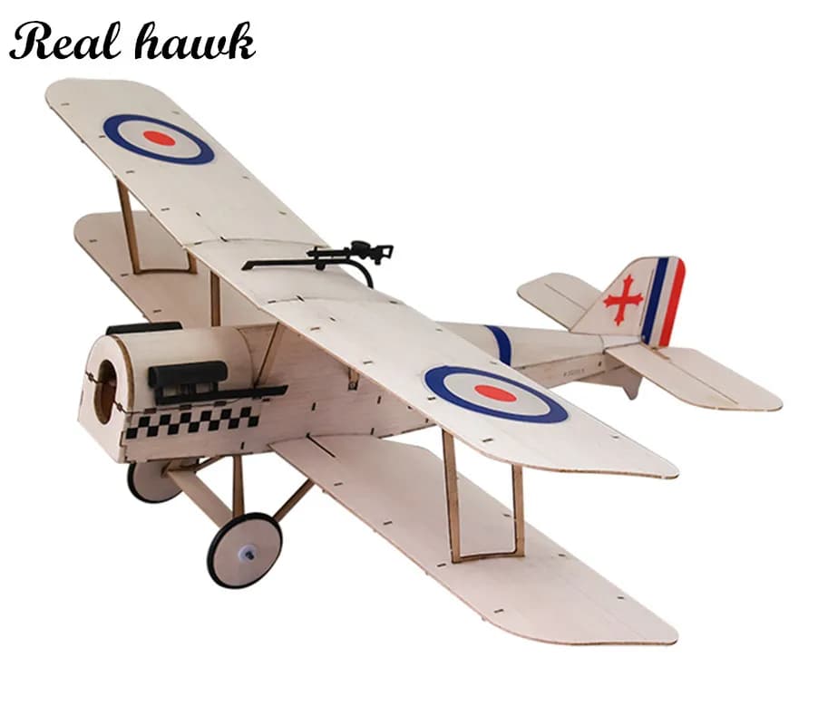 Sopwith-SE5A 378 mm biplane laser cutting RC aircraft frame for aeromodellism and historic buildings
