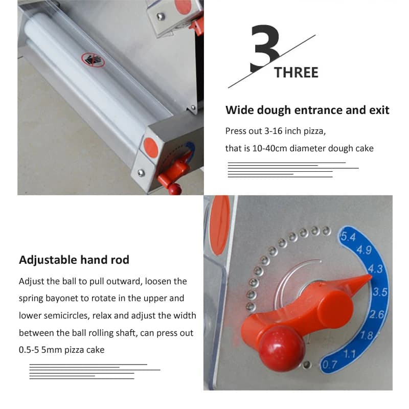 10-40 centimetri Commerciale Pasta Pressa Macchina Automatica Elettrica Panetteria Pizza Pasta A Rullo Macchina Pressa Per Pasta Elettrica Strumento