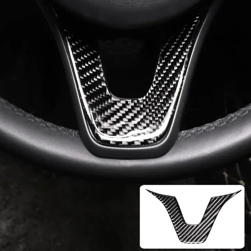 Volante in fibra di carbonio Decalcomania Decorazione Copertura Trim per Mercedes Benz CLA GLA GLE GLC ABCE Classe Interni auto modificati