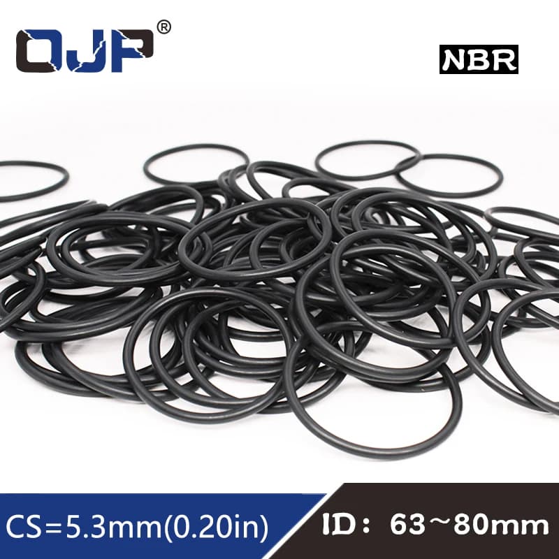 10 Pz/Lot Rubber Ring NBR O-Ring Nitrile CS5.3mm ID63/65 /67/69/70/71/73/75/77.5/80 millimeters of Tenuta Gasket Resistance Washer