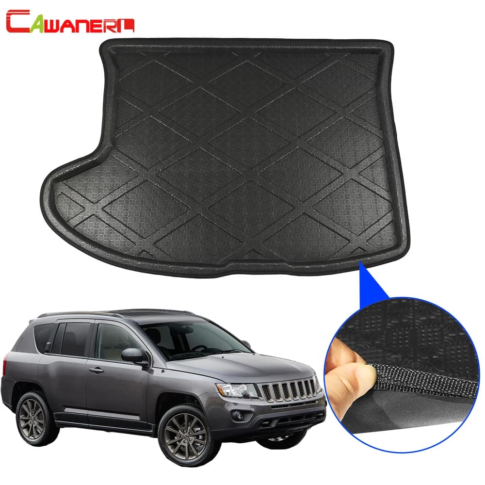 Cawanerl Per Jeep Compass Car Cargo Liner Boot Pavimento Tronco Zerbino Vassoio Tappeto Pad 2007 2008 2009 2010 2011 2012 2013 2014 2015 2016