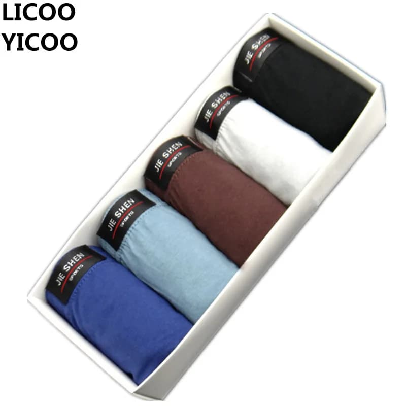 100% Cotton Briefs Mens Comfortable Underpants Man Underwear Briefs M/L/XL/2XL/3XL/4XL/5XL 5pcs/lot Free shipping Drop shipping
