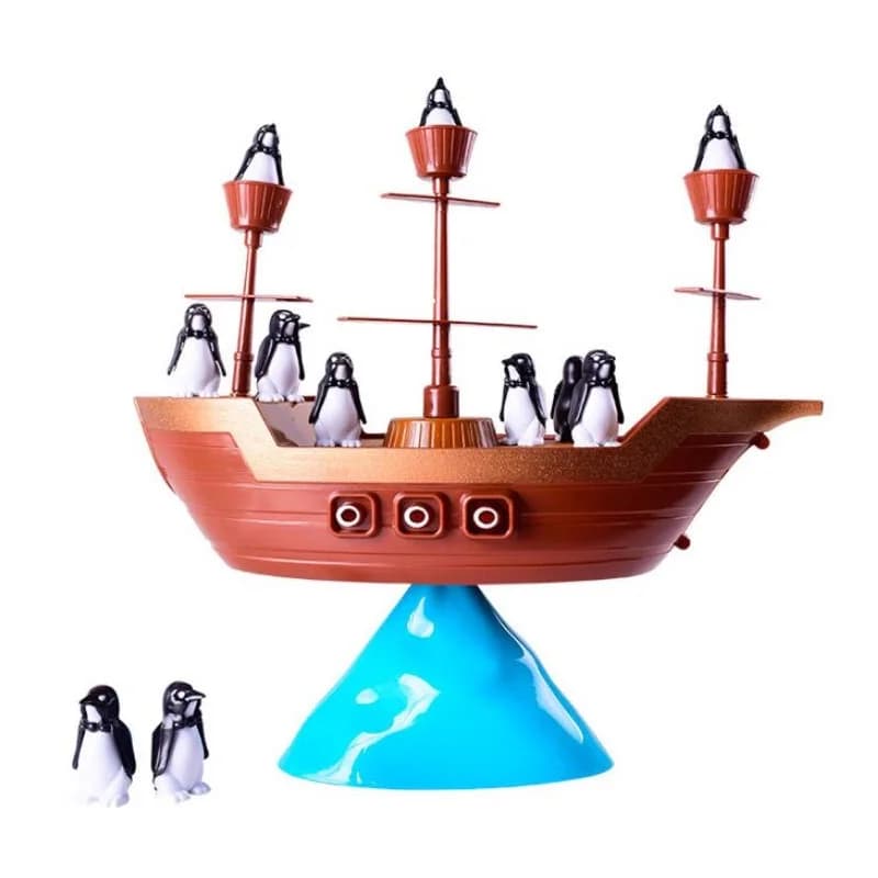 Pirate Ship Balance Game Little Penguin Puzzle gioco da tavolo giocattolo interattivo genitore-figlio gioco per feste in famiglia