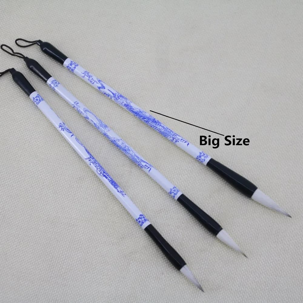 1pc Chinese Calligraphy Pen Soft Hair Larger Regular Script Writing Brush Student Drawing Tool School Office Painting Stationary