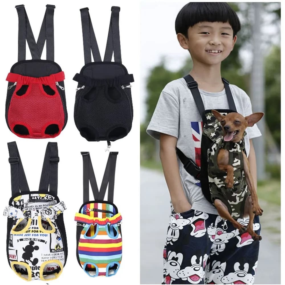 HQ Pet Carrier cane petto anteriore zaino cinque fori zaino cane Outdoor Carrier Tote Bag Sling Holder Mesh Cat Puppy Carrier