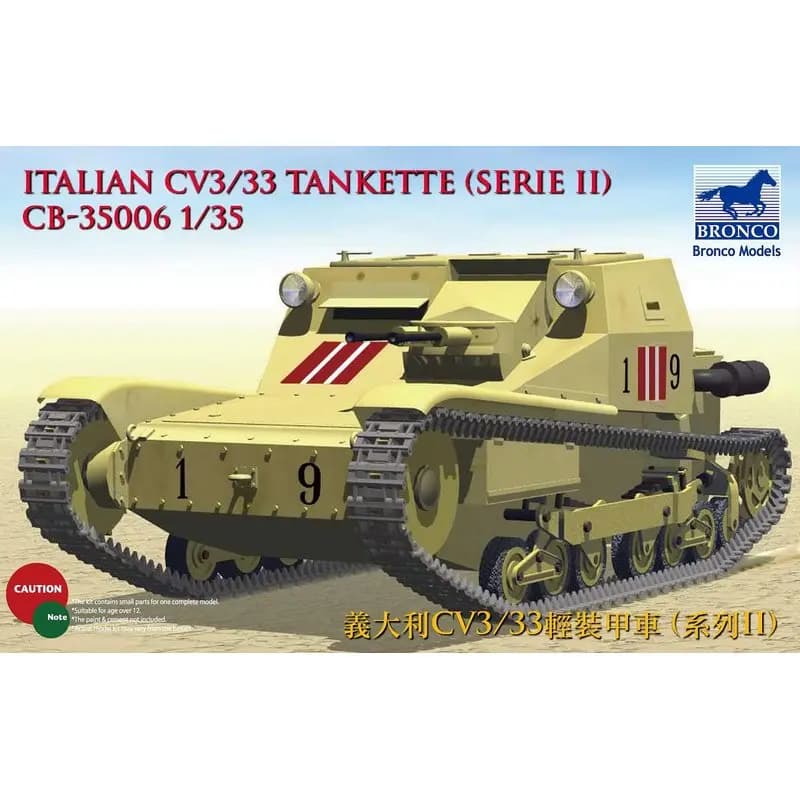 BRONCO CB35006 1/35 Kit modello in scala Tankette CV3/33 italiano