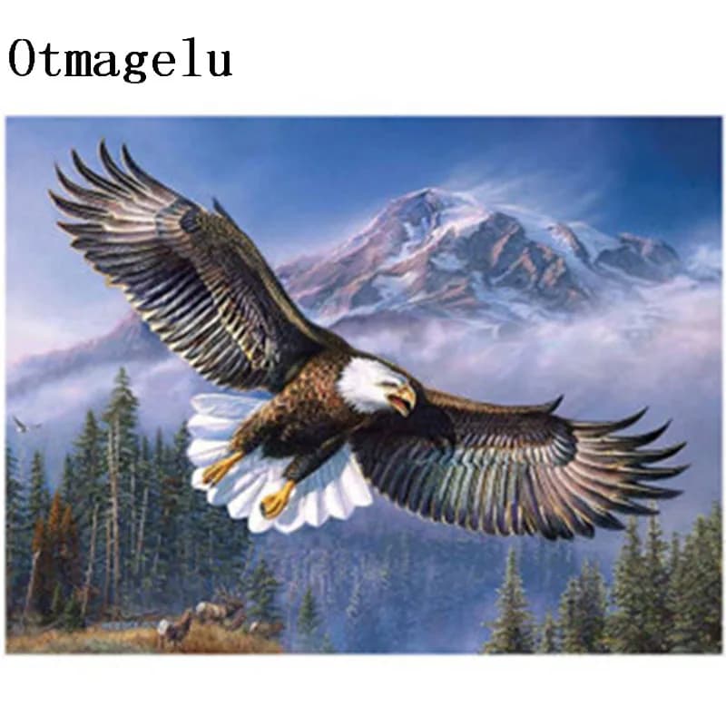 Full Round Drill 5D DIY Diamond Painting Animal USA Eagle Embroidery Cross Stitch Wall Hanging Painting Home Decor Gifts
