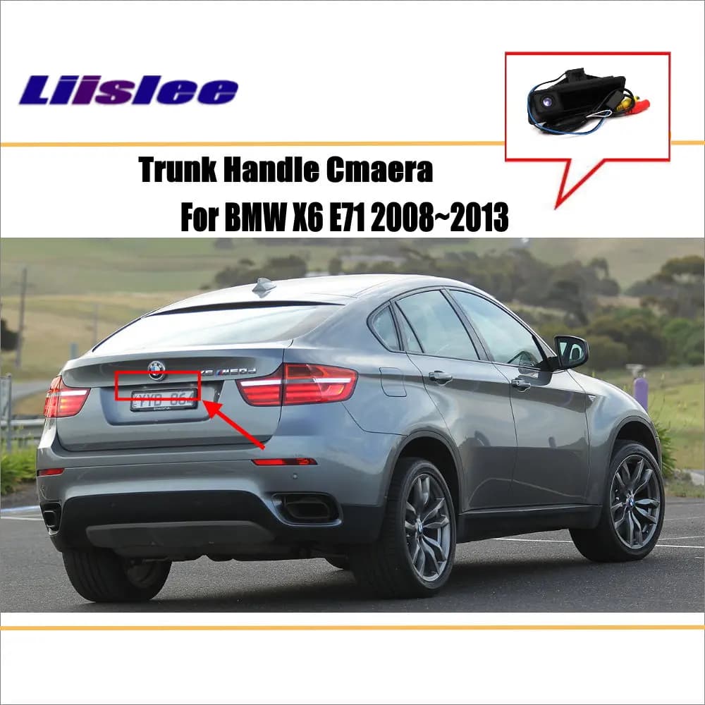 Telecamera Posteriore per BMW X6 E71 2008-2013, Integrata nella Maniglia del Bagagliaio, HD CCD CAM per Retromarcia e Parcheggio